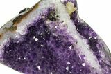 Amethyst Geode Section With Metal Stand - Uruguay #153599-3